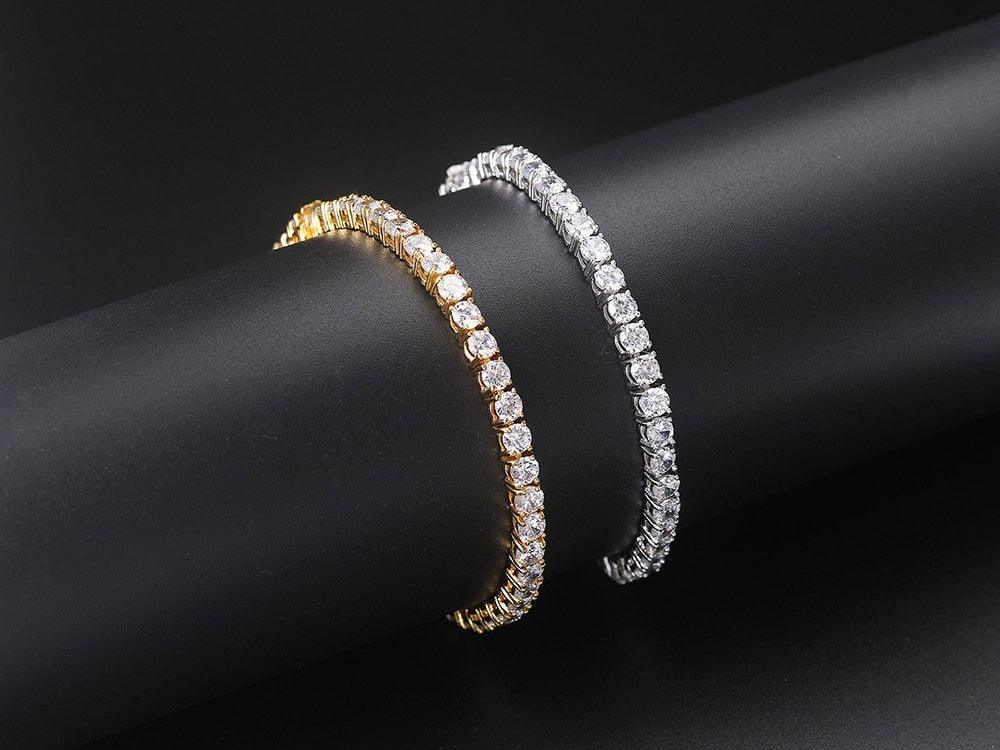 Crystal Tennis Bracelets for Women - Luxury AAA+ Cubic Zirconia Simulated Diamonds Gold Colour Jewellery - The Jewellery Supermarket