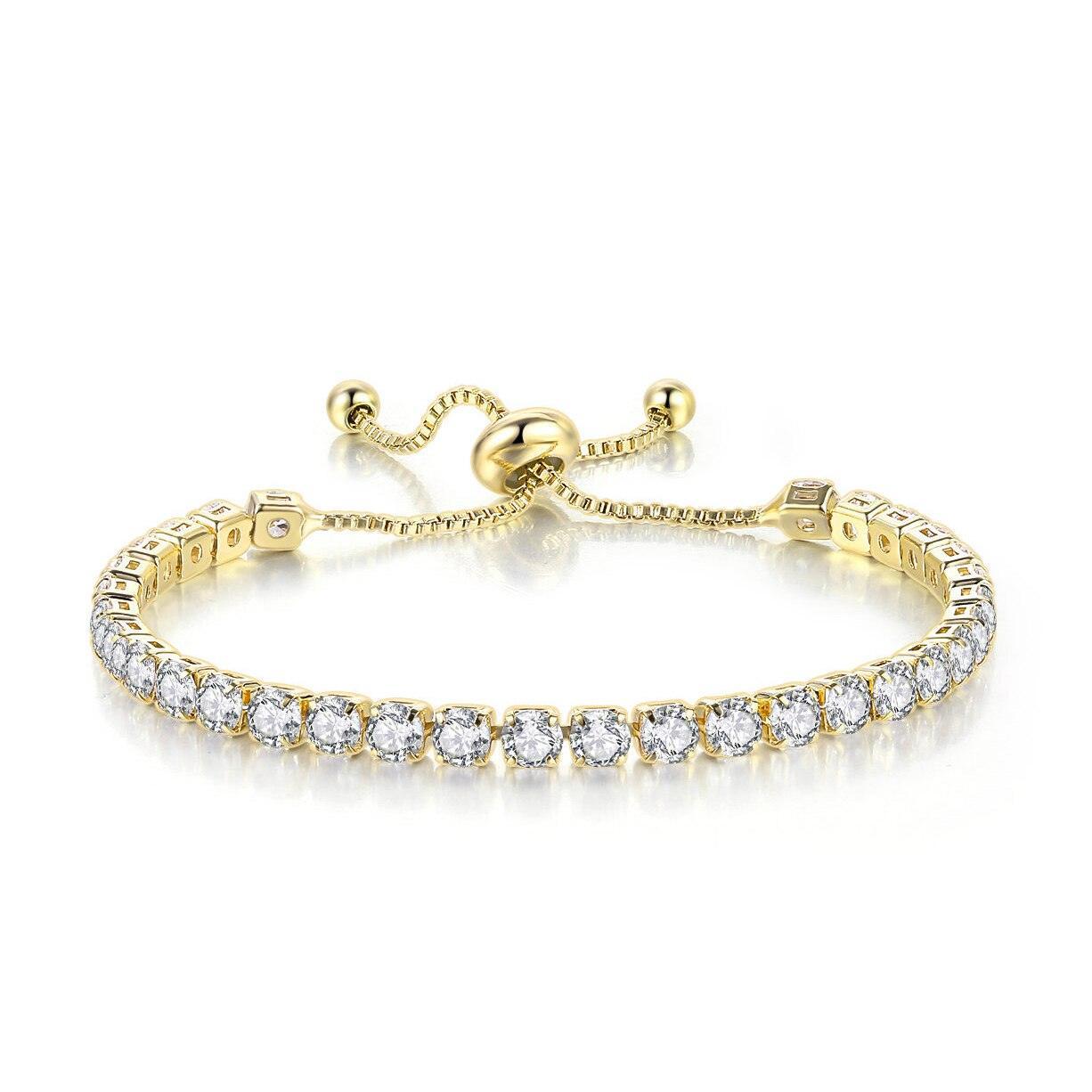 CHARMING Adjustable Colorful Birthstone AAA CZ Crystals MUlticolour Tennis Bracelets for Women - The Jewellery Supermarket