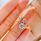 Amazing 1CT 2CT 3CT VVS Round Cut High Quality Moissanite Diamonds Necklaces - Luxury Wedding Jewellery - The Jewellery Supermarket