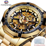 NEW - Luxury Mens Stainless Steel Skeleton Mechanical Waterproof Watch - The Jewellery Supermarket