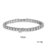 EXQUISITE Charming AAA+ Cubic Zirconia Simulated Diamonds Gold Colour Tennis Bracelets - The Jewellery Supermarket