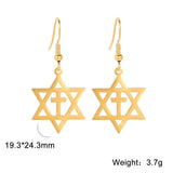 NEW Star of David Vintage Style Triple Spiral Drop Religious Earrings - The Jewellery Supermarket