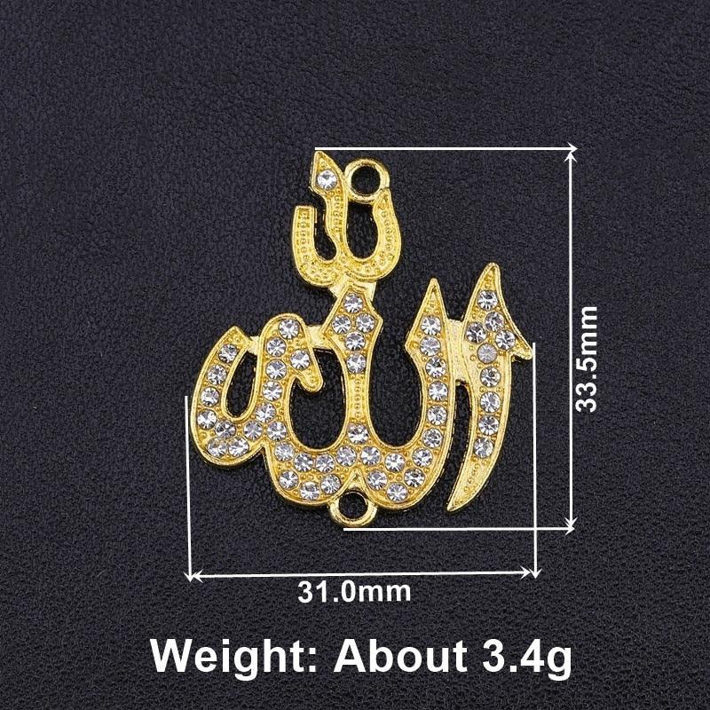 NEW Religious Islamic Muslim Allah Charms Cz Rhinestones Crescent Pendants For Eid al-Fitr - The Jewellery Supermarket
