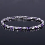 SUPERB Fashion AAA+ Cubic Zirconia Simulated Diamonds Charming Lovely Red Green Blue Tennis Bracelets - The Jewellery Supermarket