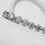 Luxury Women Round AAA+ CZ Diamonds Silver Color Tennis Bracelet - The Jewellery Supermarket
