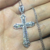 Luxury Cross Pendant AAA+ Cubic Zirconia Diamonds 925 Sterling silver Cross Pendants Necklaces