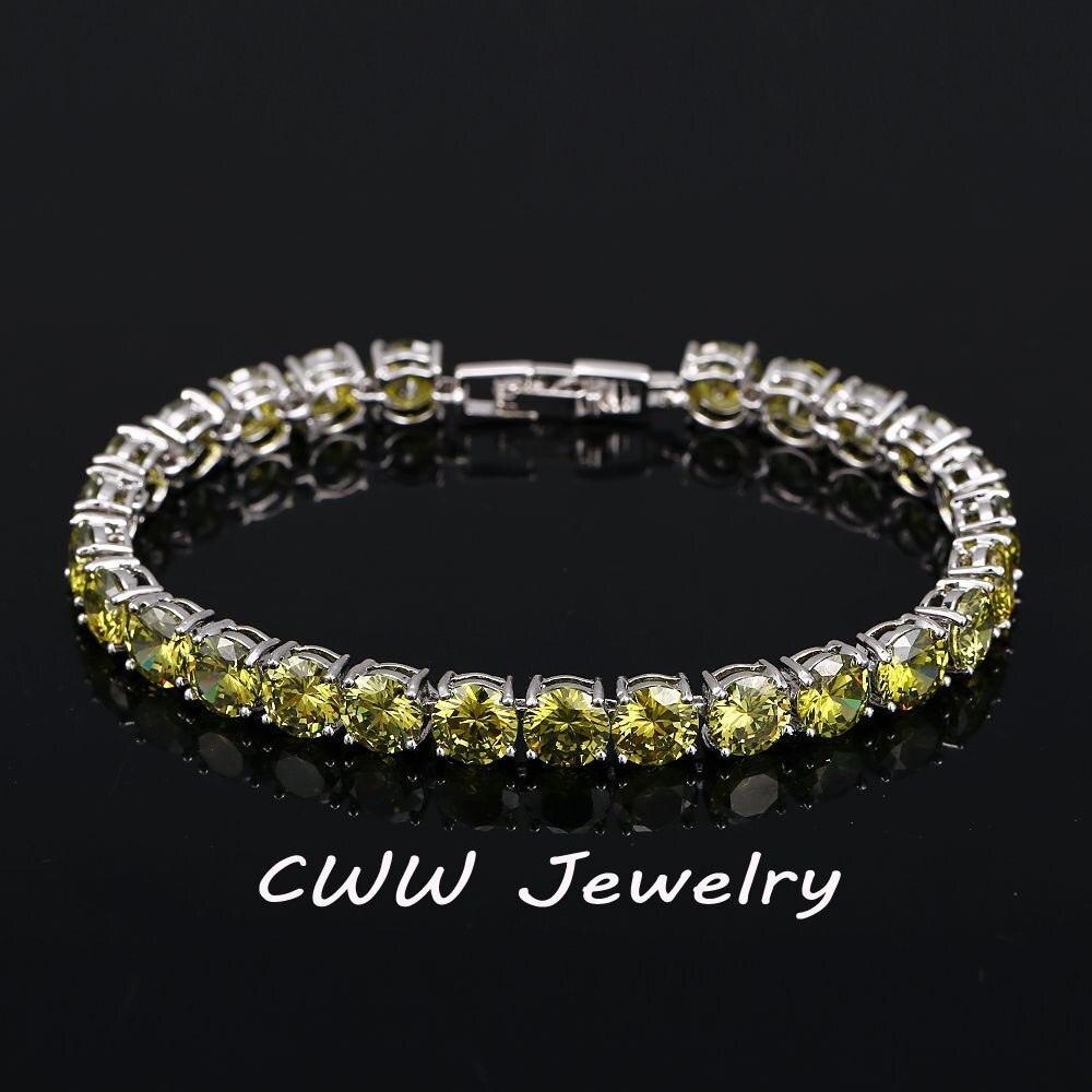 Latest Design White Gold Color Round 0.5 carat AAA+ Cubic Zirconia Simulated Diamonds Tennis Bracelets - The Jewellery Supermarket