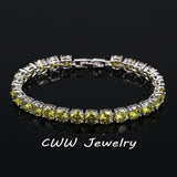 Latest Design White Gold Color Round 0.5 carat AAA+ Cubic Zirconia Simulated Diamonds Tennis Bracelets - The Jewellery Supermarket