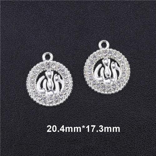 NEW Religious Islamic Muslim Allah Charms Cz Rhinestones Crescent Pendants For Eid al-Fitr - The Jewellery Supermarket