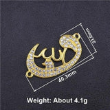 NEW Religious Islamic Muslim Allah Charms Cz Rhinestones Crescent Pendants For Eid al-Fitr - The Jewellery Supermarket