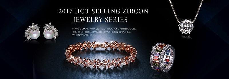 ELEGANT New AAA+ Cubic Zircon Simulated Diamonds Light Blue Neat Tennis Bracelets For Women - The Jewellery Supermarket