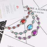 NEW ARRIVAL Tibetan Silver Ethnic Pattern Fashion Blue Natural Zircon Vintage Jewellery Set - The Jewellery Supermarket