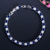 DELIGHTFUL High QualityPrincess Cut Sparkling Square AAA+ Cubic Zircon Simulated Diamonds Tennis Bracelets - The Jewellery Supermarket