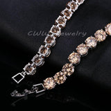 Latest Design White Gold Color Round 0.5 carat AAA+ Cubic Zirconia Simulated Diamonds Tennis Bracelets - The Jewellery Supermarket