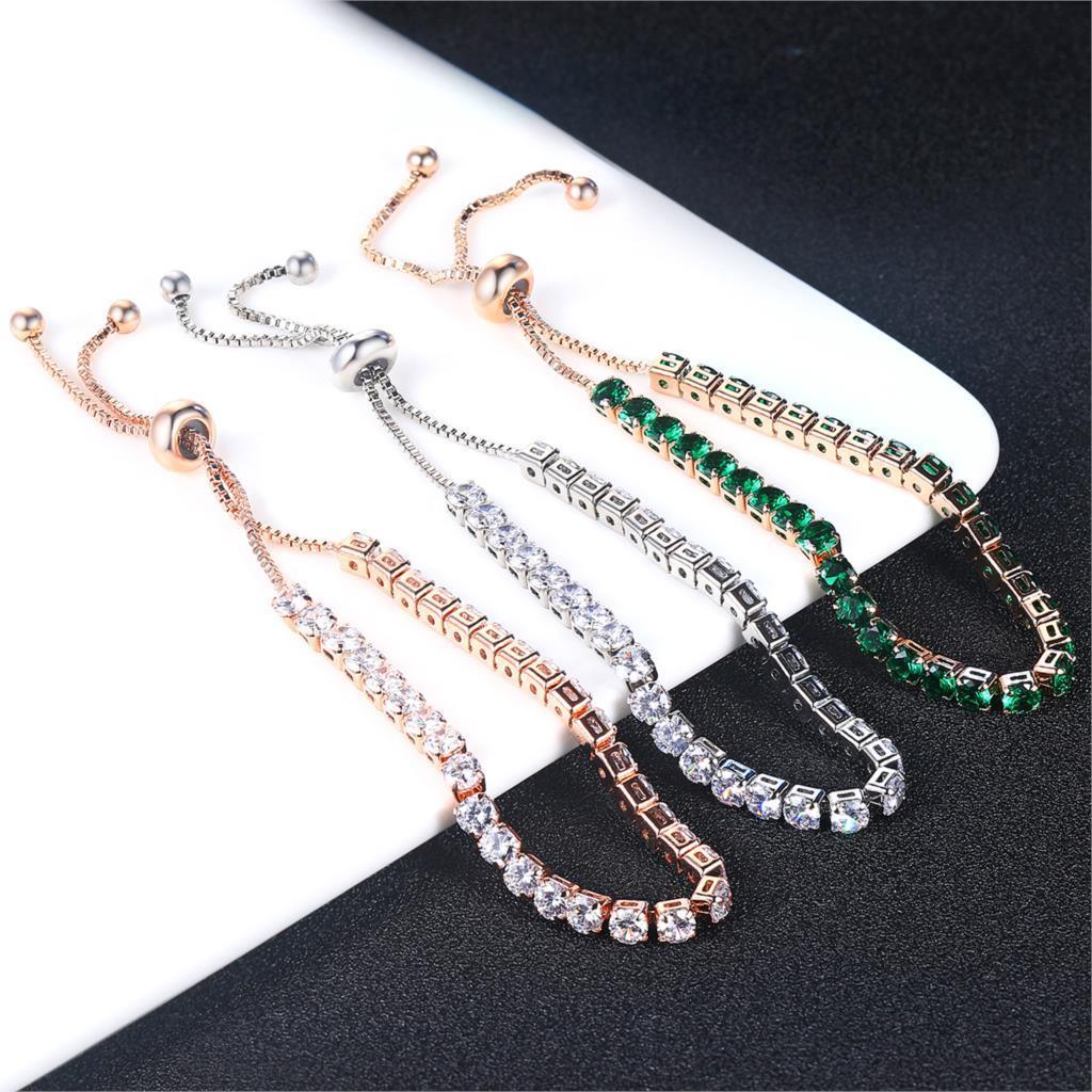 CHARMING Adjustable Colorful Birthstone AAA CZ Crystals MUlticolour Tennis Bracelets for Women - The Jewellery Supermarket