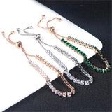 CHARMING Adjustable Colorful Birthstone AAA CZ Crystals MUlticolour Tennis Bracelets for Women - The Jewellery Supermarket