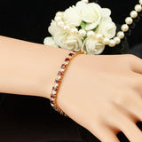 SUPERB Stylish Square Cut Sparkling AAA+ Cubic Zircon Simulated Diamonds Yellow Gold Color Tennis Bracelet - The Jewellery Supermarket