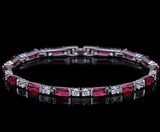 SUPERB Fashion AAA+ Cubic Zirconia Simulated Diamonds Charming Lovely Red Green Blue Tennis Bracelets - The Jewellery Supermarket