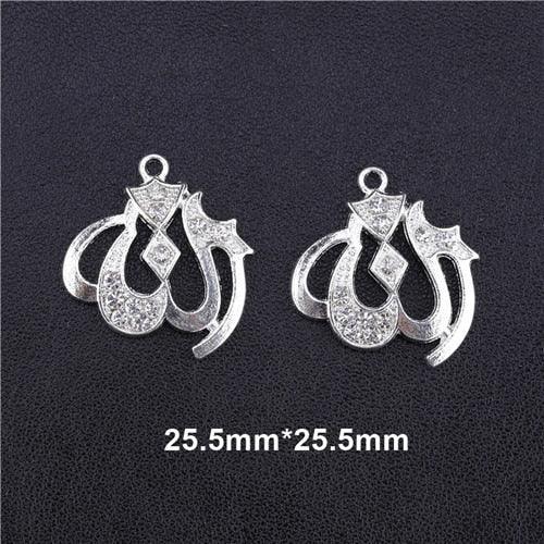 NEW Religious Islamic Muslim Allah Charms Cz Rhinestones Crescent Pendants For Eid al-Fitr - The Jewellery Supermarket