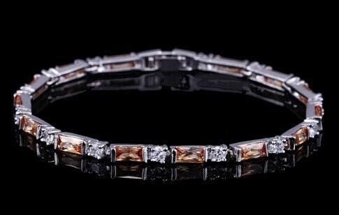 SUPERB Fashion AAA+ Cubic Zirconia Simulated Diamonds Charming Lovely Red Green Blue Tennis Bracelets - The Jewellery Supermarket