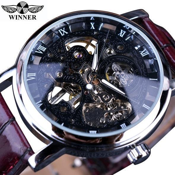 Top Brand Luxury Transparent Golden Case Luxury Casual Design Skeleton Watch - The Jewellery Supermarket