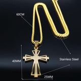 Marvellous Gold Color Chain Christian Cross Stainless Steel Necklace - Religious Jewellery - The Jewellery Supermarket