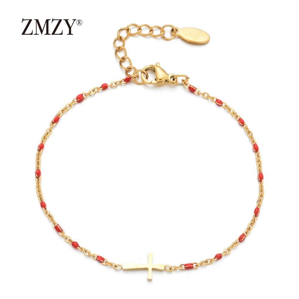 Boho Gold Colour Charming Thin Style Fashion Chain Jesus Christian Stainless Steel Bracelets - Religious Jewellery - The Jewellery Supermarket
