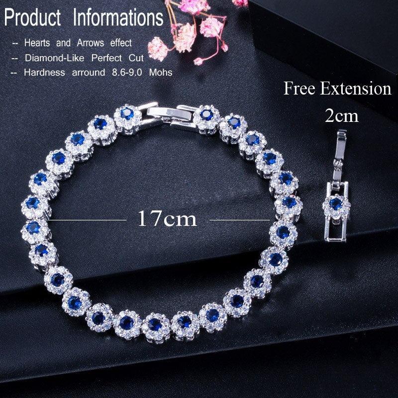 Classic Micro Pave Round AAA+ Cubic Zirconia Simulated Diamonds Yellow Gold Color Tennis Bracelets for Women - The Jewellery Supermarket