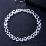 Classic Micro Pave Round AAA+ Cubic Zirconia Simulated Diamonds Yellow Gold Color Tennis Bracelets for Women