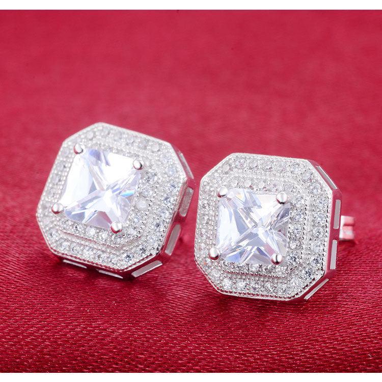 Dazzling Pink Princess Cut AAA+ Cubic Zirconia Diamonds Jewellery Set - The Jewellery Supermarket