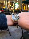 Top Brand Luxury Transparent Golden Case Luxury Casual Design Skeleton Watch - The Jewellery Supermarket