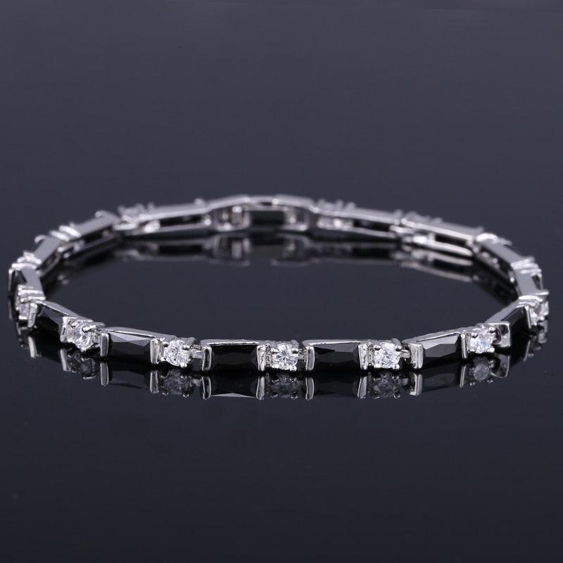 SUPERB Fashion AAA+ Cubic Zirconia Simulated Diamonds Charming Lovely Red Green Blue Tennis Bracelets - The Jewellery Supermarket