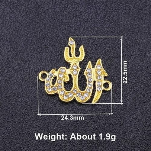 NEW Religious Islamic Muslim Allah Charms Cz Rhinestones Crescent Pendants For Eid al-Fitr - The Jewellery Supermarket