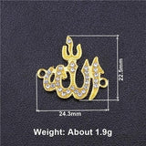 NEW Religious Islamic Muslim Allah Charms Cz Rhinestones Crescent Pendants For Eid al-Fitr - The Jewellery Supermarket