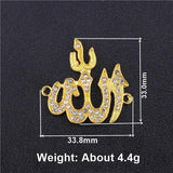 NEW Religious Islamic Muslim Allah Charms Cz Rhinestones Crescent Pendants For Eid al-Fitr - The Jewellery Supermarket