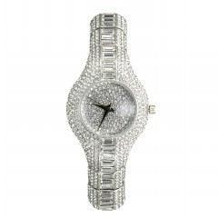 Terrific Top Brand Womens Bling Fashion Simulated Diamonds Luxury Ladies Metal Watch - Ideal Gifts - The Jewellery Supermarket