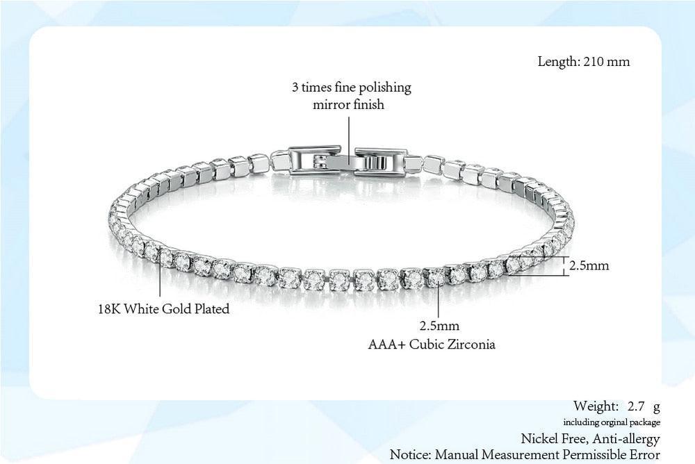 NEW Fashion AAA+ Zirconia Diamonds Charming Designer Multicolor Tennis Bracelets for Women - The Jewellery Supermarket