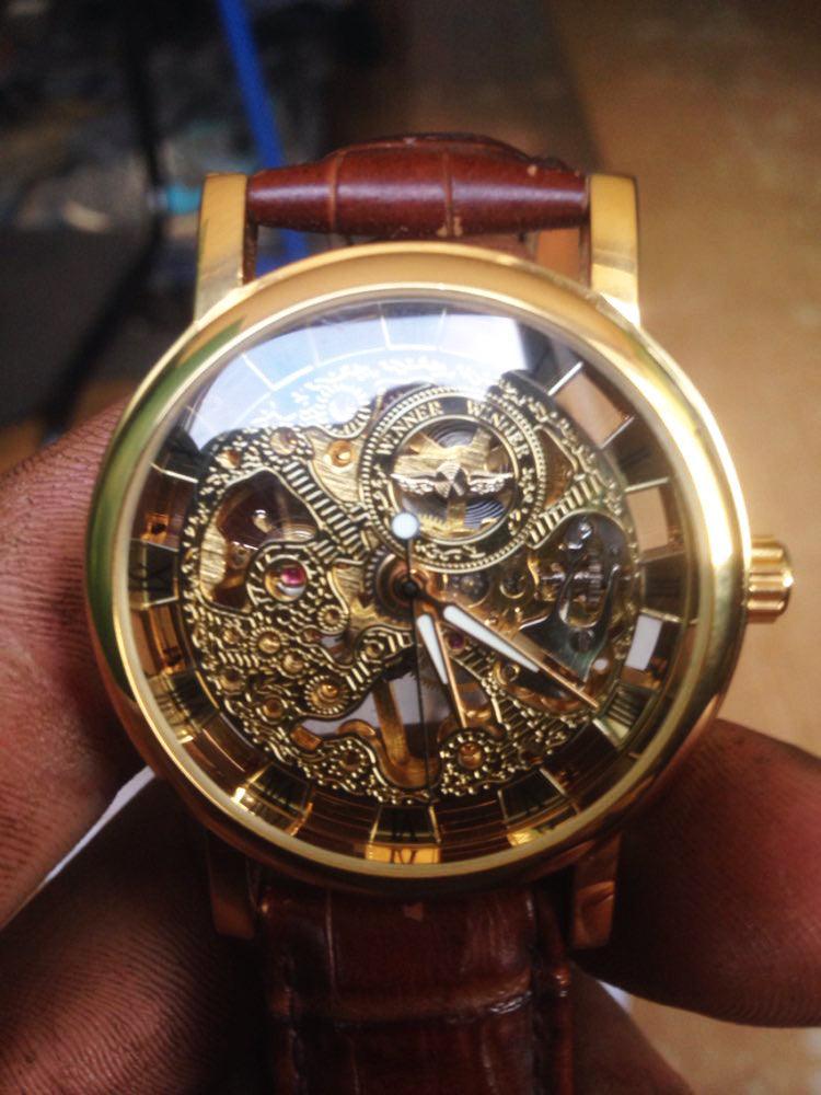 Top Brand Luxury Transparent Golden Case Luxury Casual Design Skeleton Watch - The Jewellery Supermarket