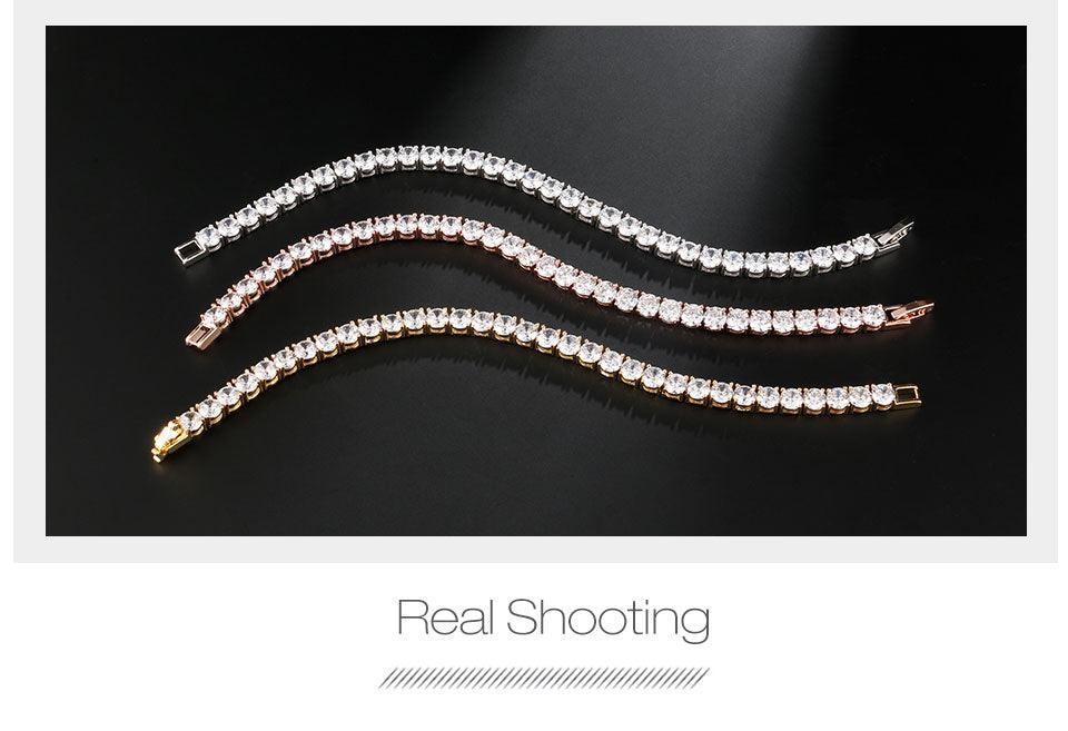 AMAZING Trendy Round AAA+ Cubic Zirconia Simulated Diamonds Tennis Bracelets Bangles for Women - The Jewellery Supermarket