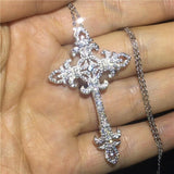 Luxury Cross Pendant AAA+ Cubic Zirconia Diamonds 925 Sterling silver Cross Pendants Necklaces - The Jewellery Supermarket