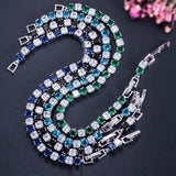 DELIGHTFUL High QualityPrincess Cut Sparkling Square AAA+ Cubic Zircon Simulated Diamonds Tennis Bracelets - The Jewellery Supermarket