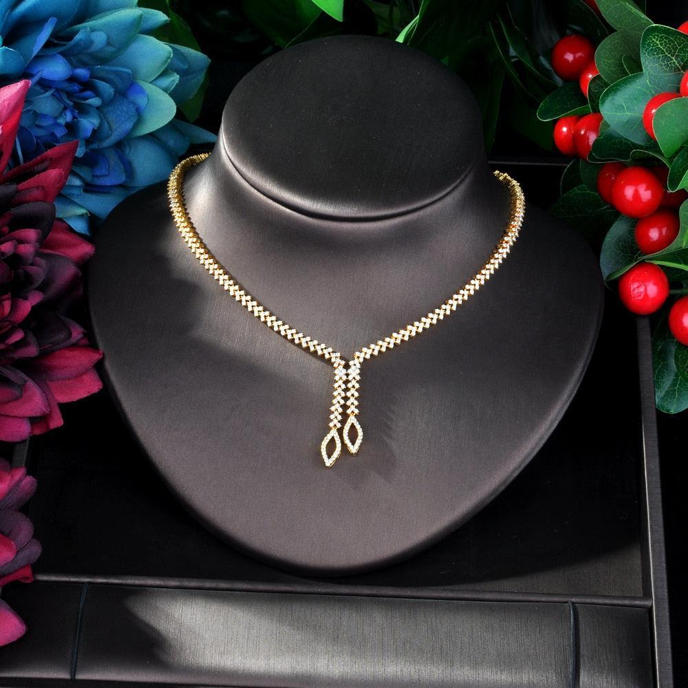 NEW - Shining Brilliant AAA+ Cubic Zirconia Diamonds Jewellery Set - The Jewellery Supermarket