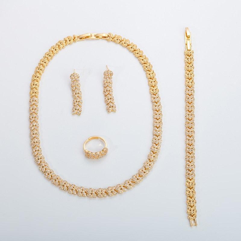 NEW ARRIVAL - Outstanding Luxury AAA+ Cubic Zirconia Diamonds Jewellery Set - The Jewellery Supermarket