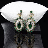 NEW Green Crystal Flower Statement Necklace Earring Ring Fashion Rhinestone Luxury Jewellery Set - The Jewellery Supermarket