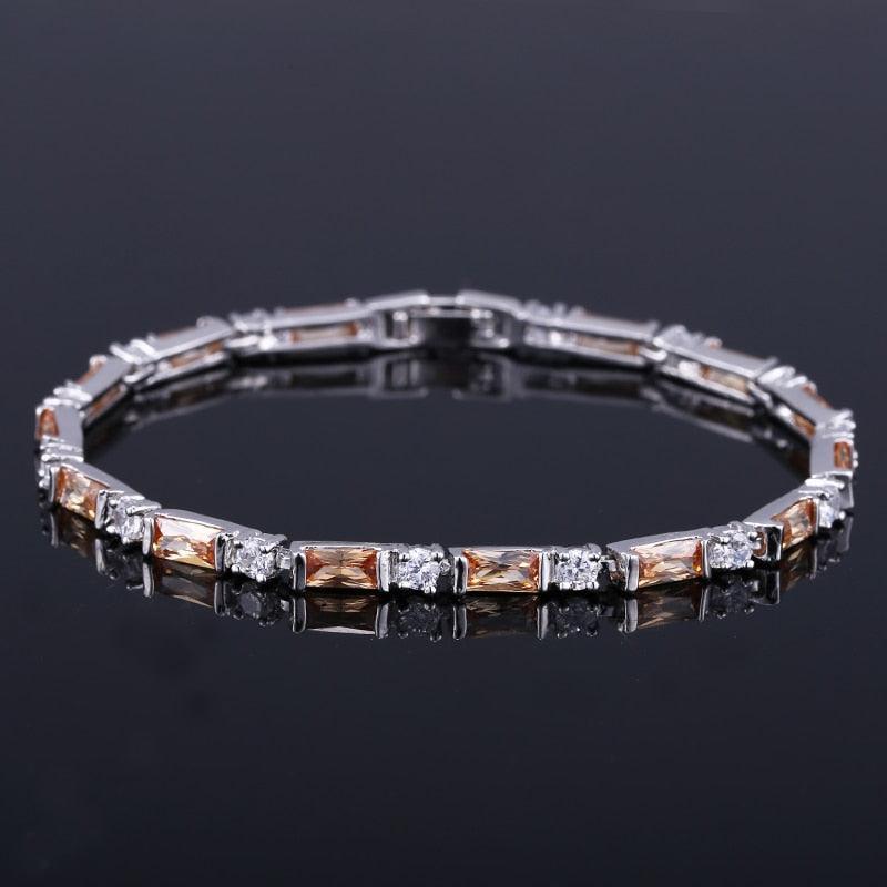 SUPERB Fashion AAA+ Cubic Zirconia Simulated Diamonds Charming Lovely Red Green Blue Tennis Bracelets - The Jewellery Supermarket