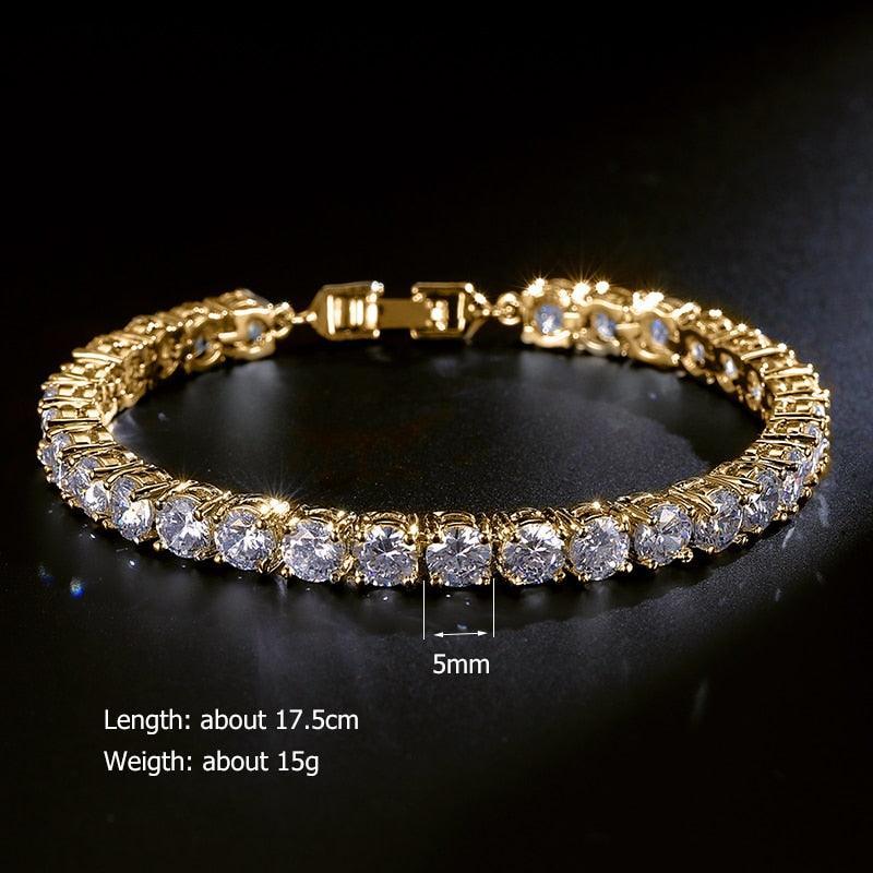 AMAZING Trendy Round AAA+ Cubic Zirconia Simulated Diamonds Tennis Bracelets Bangles for Women - The Jewellery Supermarket