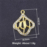 NEW Religious Islamic Muslim Allah Charms Cz Rhinestones Crescent Pendants For Eid al-Fitr - The Jewellery Supermarket