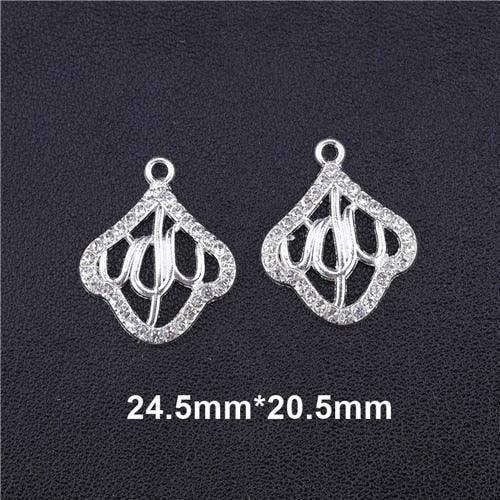 NEW Religious Islamic Muslim Allah Charms Cz Rhinestones Crescent Pendants For Eid al-Fitr - The Jewellery Supermarket