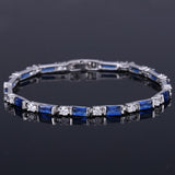 SUPERB Fashion AAA+ Cubic Zirconia Simulated Diamonds Charming Lovely Red Green Blue Tennis Bracelets - The Jewellery Supermarket