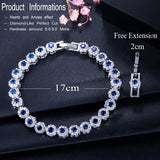 Classic Micro Pave Round AAA+ Cubic Zirconia Simulated Diamonds Yellow Gold Color Tennis Bracelets for Women - The Jewellery Supermarket